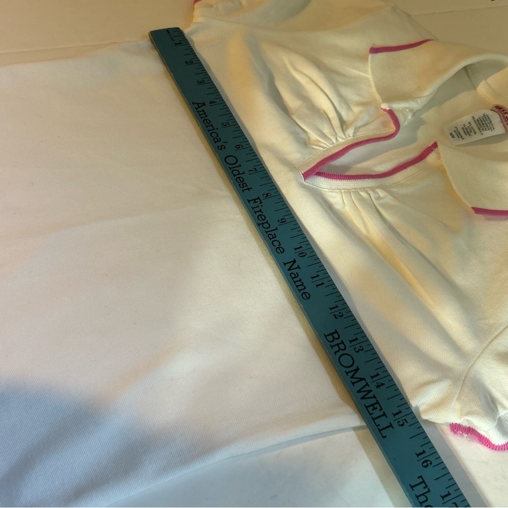 Guess Jeans White And Pink Short Sleeve Polo Size Medium - Picture 5 of 6
